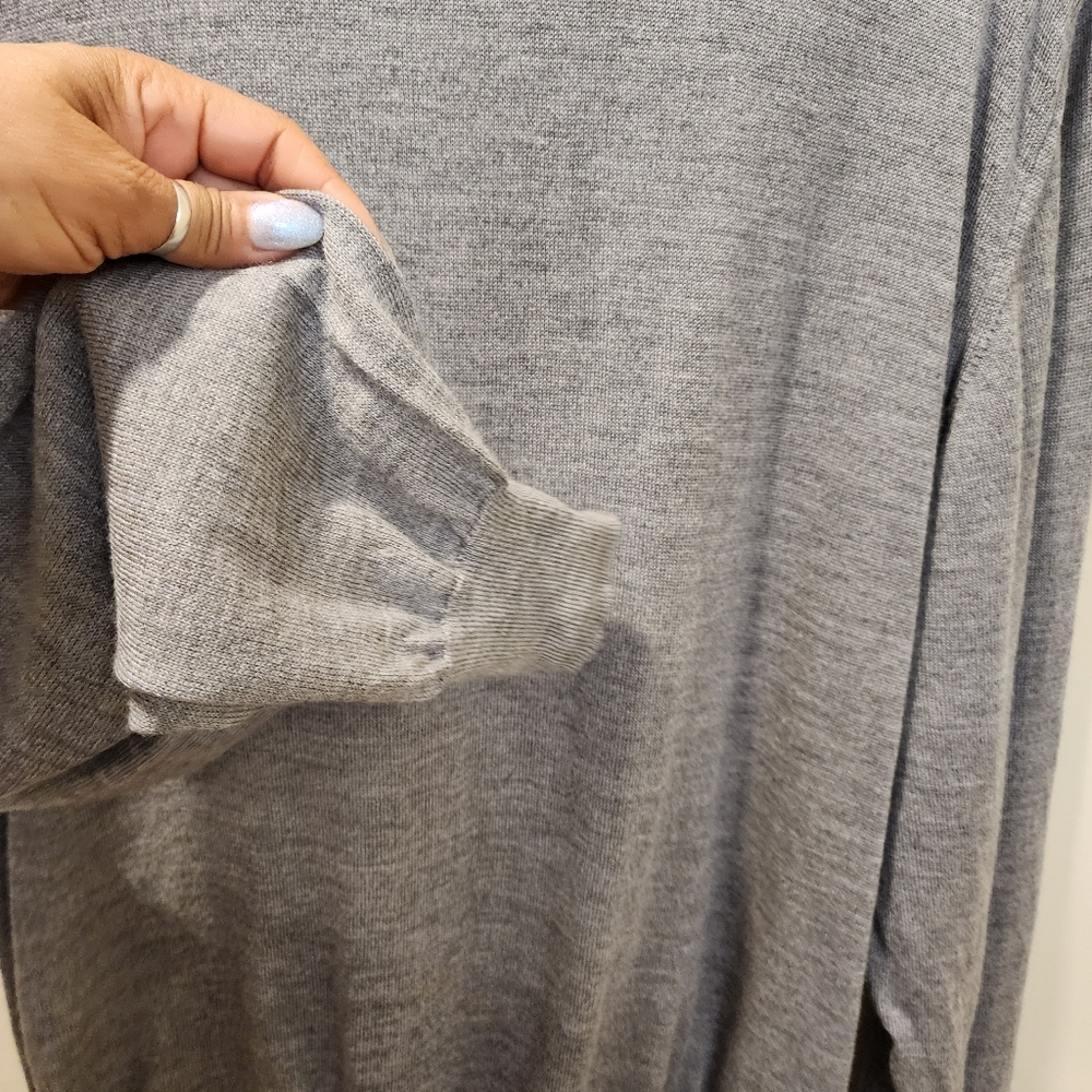 Nordstrom  100% Extrafine Merino Wool Gray Turtleneck Sweater Size XL - Picture 6 of 11
